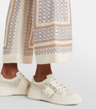 Roger Vivier Viv Skate suede-trimmed platform sneakers