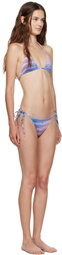 Jean Paul Gaultier Blue & Pink Body Printed Air Bikini