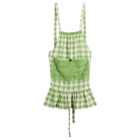 Damson Madder Women's Nonna House - Check Filet Lace Apron in Green 