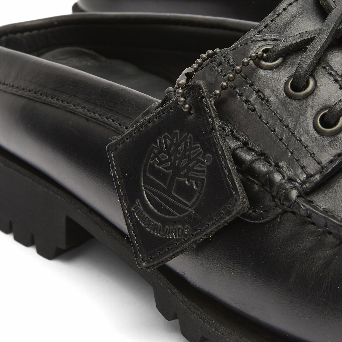Timberland Men's 3 Eye Mule in Black Full Grain Timberland
