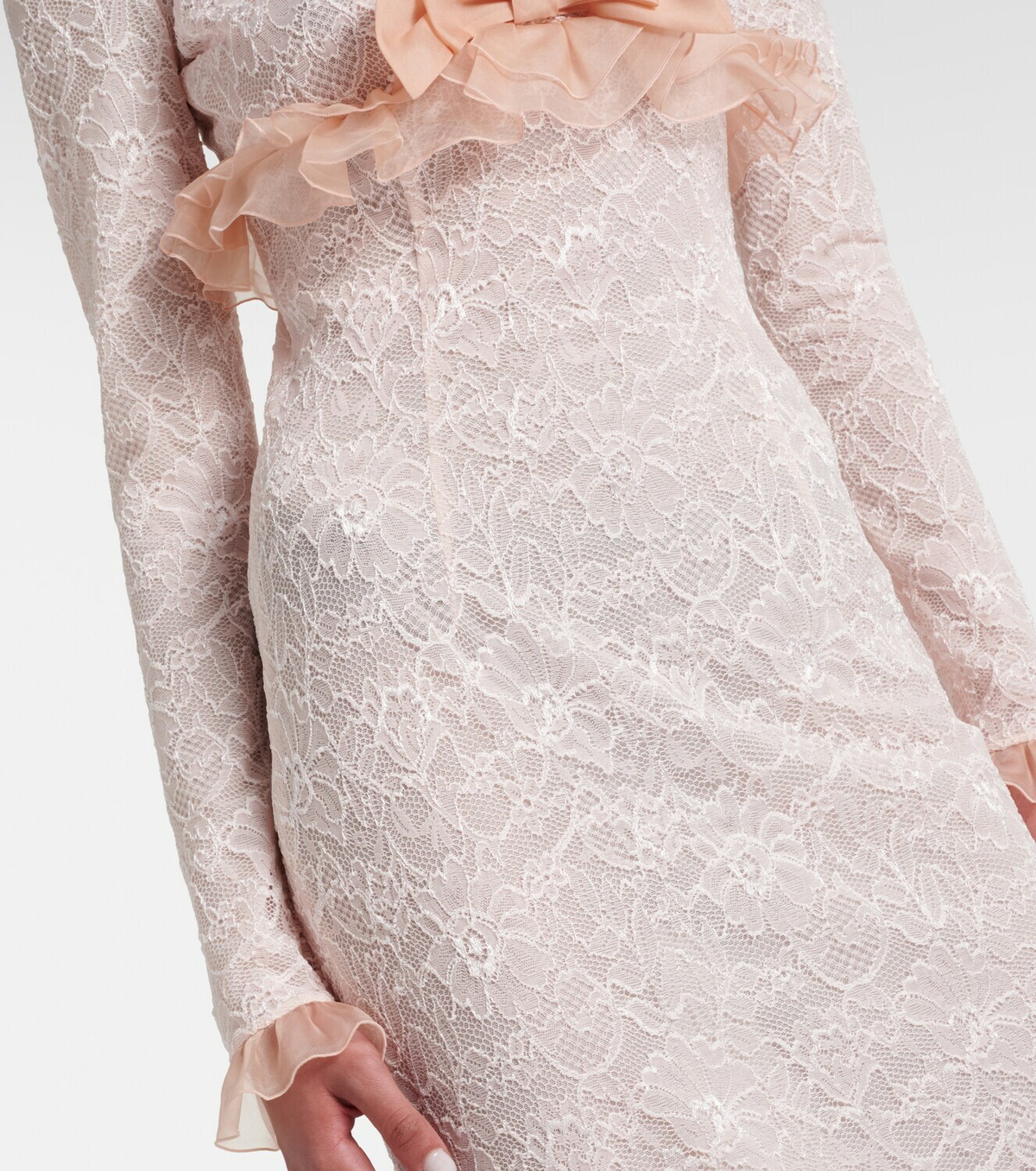 Alessandra Rich Bow-detail lace gown