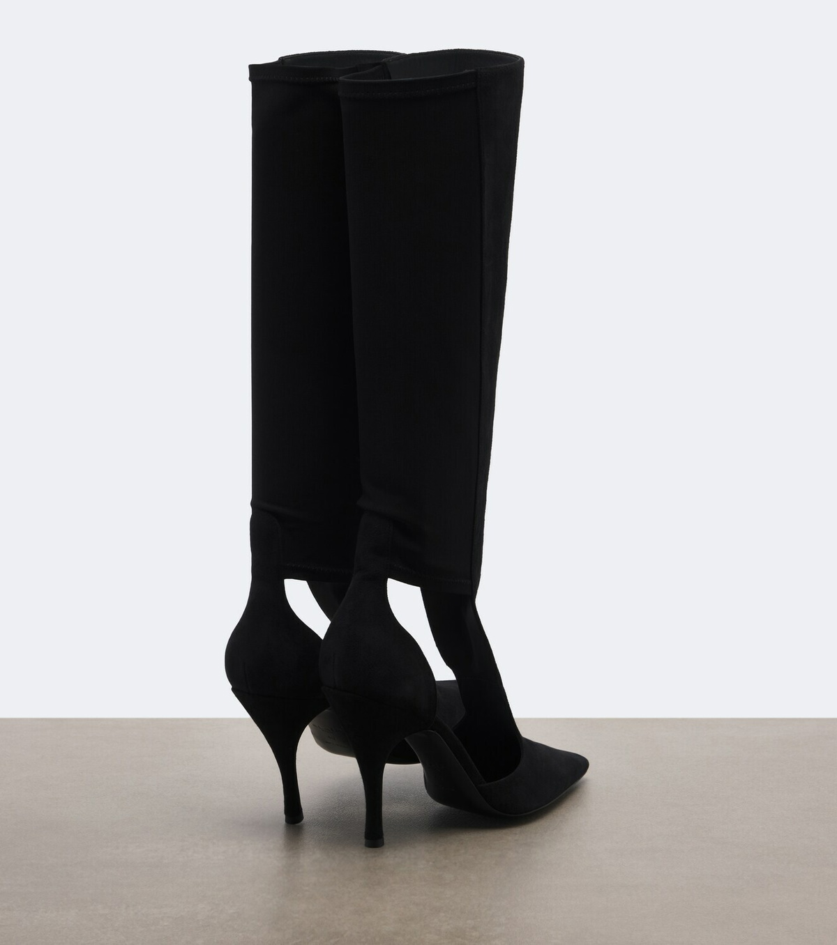 Alaïa Cut-out suede knee-high boots