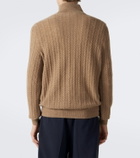 Fedeli Cable-knit cashmere half-zip sweater