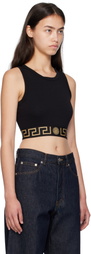 Versace Underwear Black Greca Border Tank Top