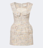 Shushu/Tong Cotton-blend tweed minidress