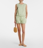 Simkhai Gingham cotton-blend top