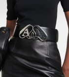 Alexander McQueen Monogram leather belt