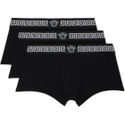 Versace Three-Pack Black Cotton-Jersey Boxer Briefs