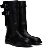 Ann Demeulemeester Black Milan Soft Biker Tall Boots
