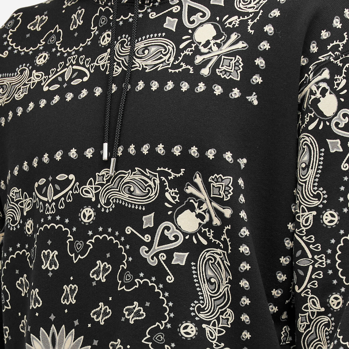 MASTERMIND WORLD Men's Bandana Hoodie in Black MASTERMIND WORLD