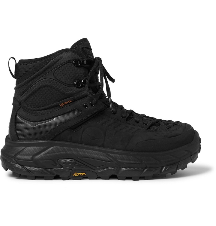Photo: Hoka One One - Engineered Garments Tor Ultra 2 Rubber-Trimmed Leather and Nylon High-Top Sneakers - Black