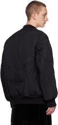 Y-3 Black Quilted Bomber Jacket