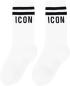 Dsquared2 White 'Icon' Socks