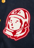 Billionaire Boys Club Fanfare Script Panelled Appliquéd Bomber Jacket Navy