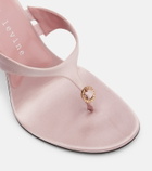 Herbert Levine Kiss And Tell embellished satin thong sandals