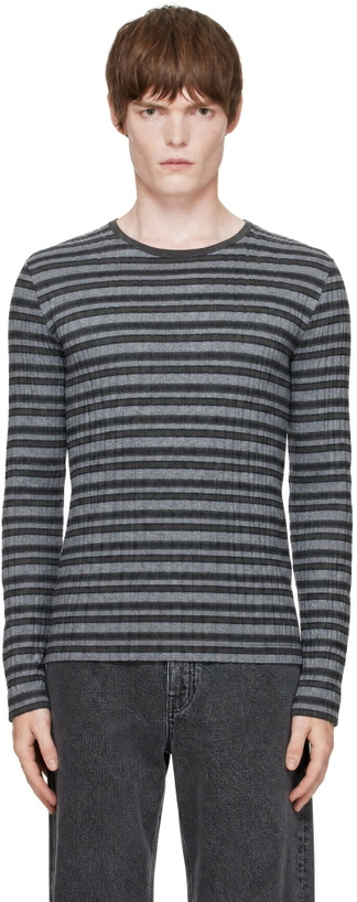 Photo: LISA YANG Gray Tariq Stripes Sweater
