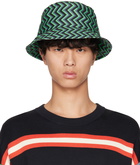 Paul Smith Green Zig Zag Bucket Hat