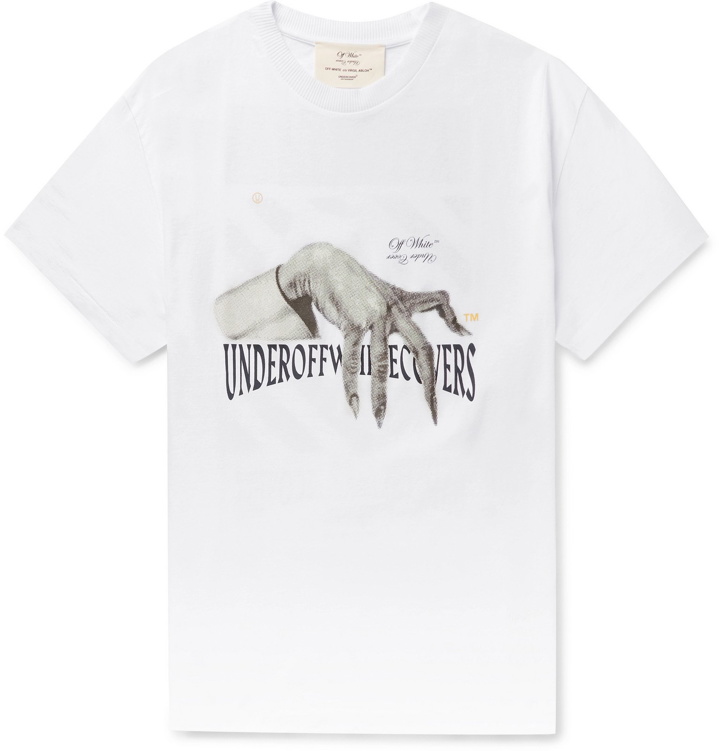Photo: Off-White - Undercover Printed Cotton-Jersey T-Shirt - White