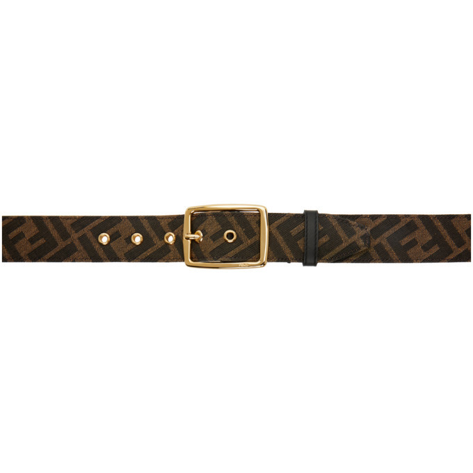 Photo: Fendi Black and Brown Webbing Forever Fendi Belt