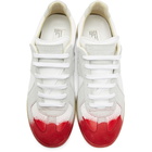 Maison Margiela White and Red Replica Sneakers