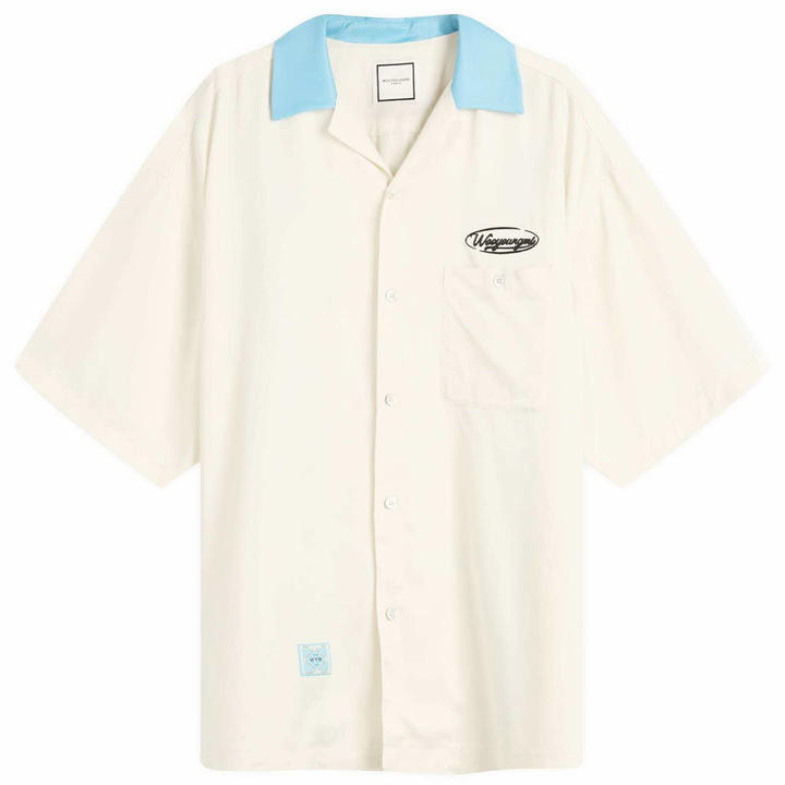 Photo: Wooyoungmi Men's Contrast Collar Vacation Shirt in Ivory