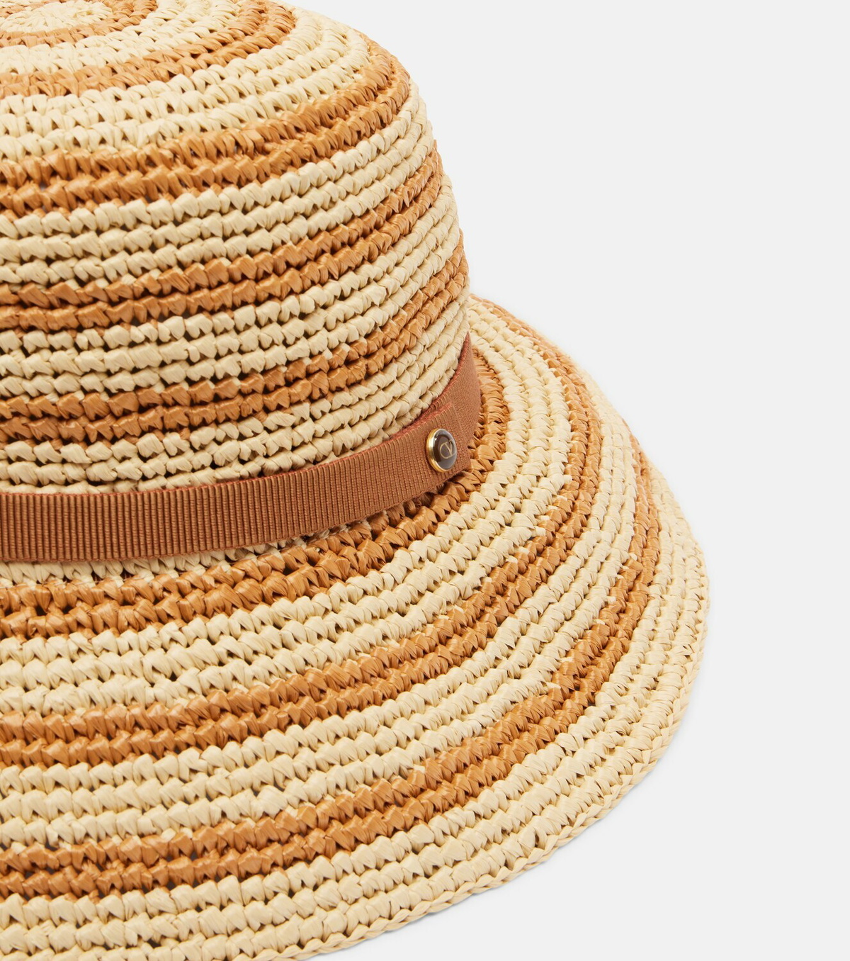 Valentino VLogo raffia bucket hat