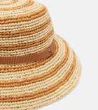 Valentino VLogo raffia bucket hat
