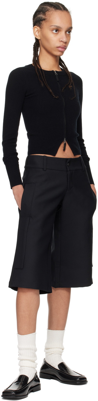 Fax Copy Express Black Zip Sweater