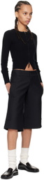 Fax Copy Express Black Zip Sweater