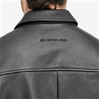 MKI Men's NDM Leather Rider Jacket in Black
