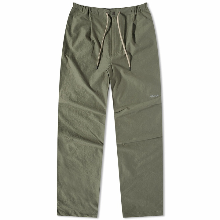 Photo: Nanga Men's Air Cloth Comfy Pants in Overdye Grey