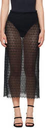 BITE Black Tailored Midi Skirt
