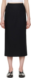 Carven Black Graine de Poudre Maxi Skirt