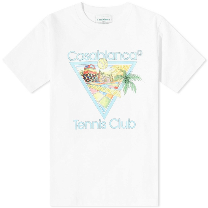 Photo: Casablanca Men's Afro Cubism Tennis Club T-Shirt in White