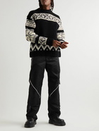 Sacai - Fair Isle Wool-Blend Sweater - Black