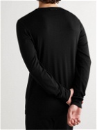 Visvim - Sport Lakota Slim-Fit Logo-Appliquéd Wool-Jersey T-Shirt - Black