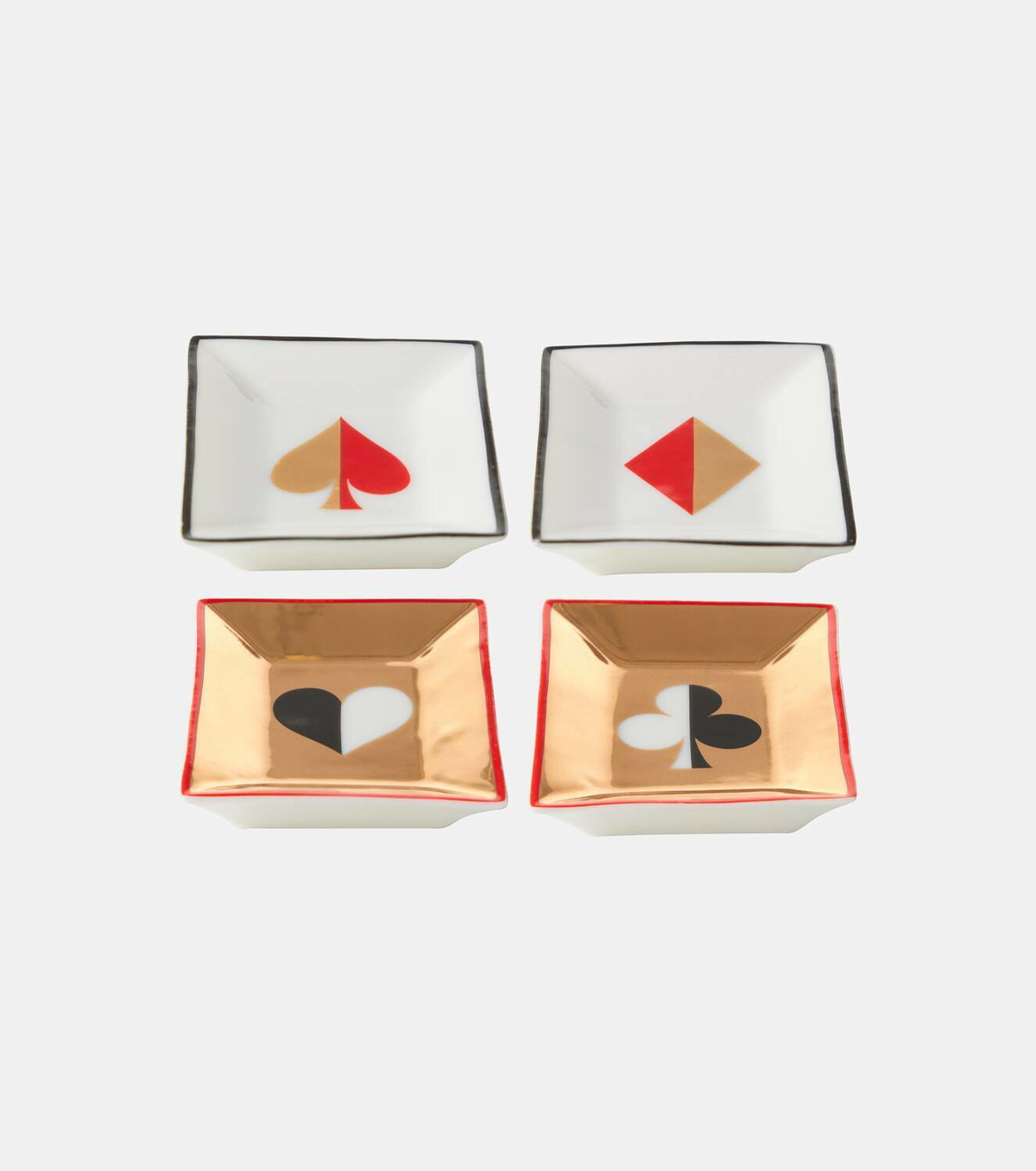 Jonathan Adler Dealer's Choice set of 4 decorative trays