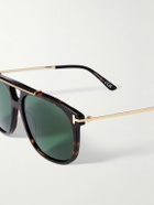 TOM FORD - Sam Aviator-Style Tortoiseshell Acetate Sunglasses