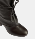 Lemaire Over-the-knee laced leather boots
