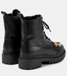 Yves Salomon Wool-lined leather ankle boots