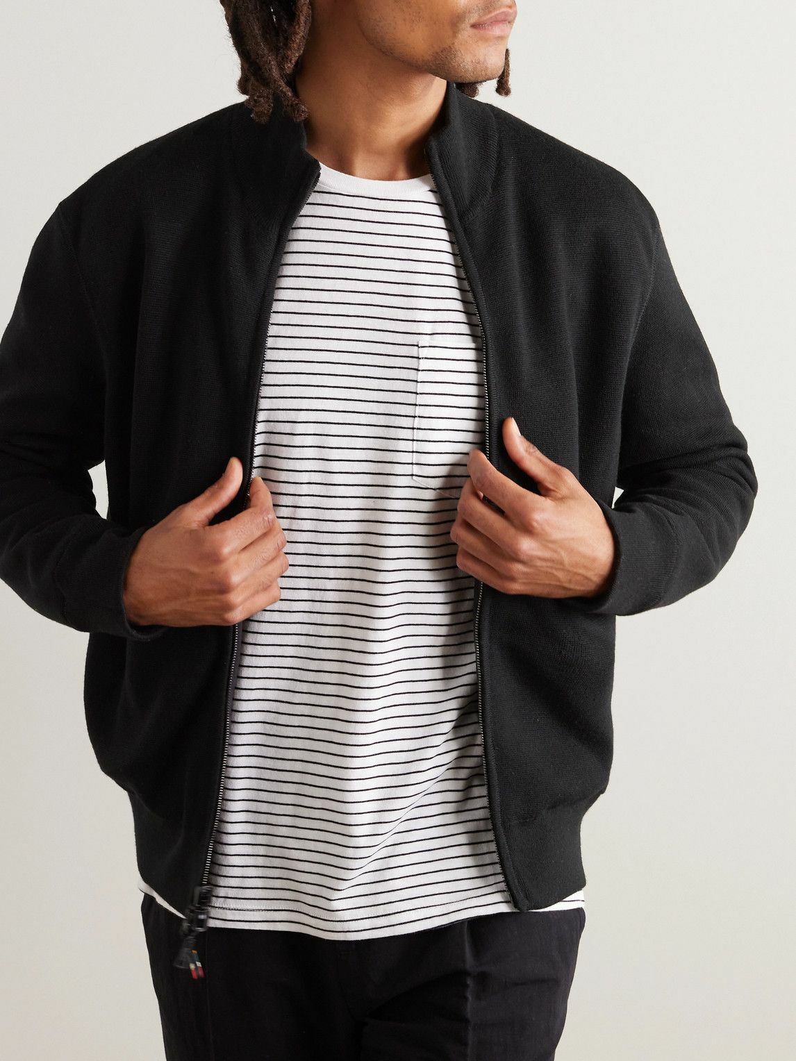 Orlebar Brown - Sedgeley Reversible Shell and Merino Wool Padded Bomber Jacket - Black