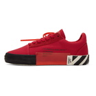 Off-White Red Striped Vulcanized Sneakers