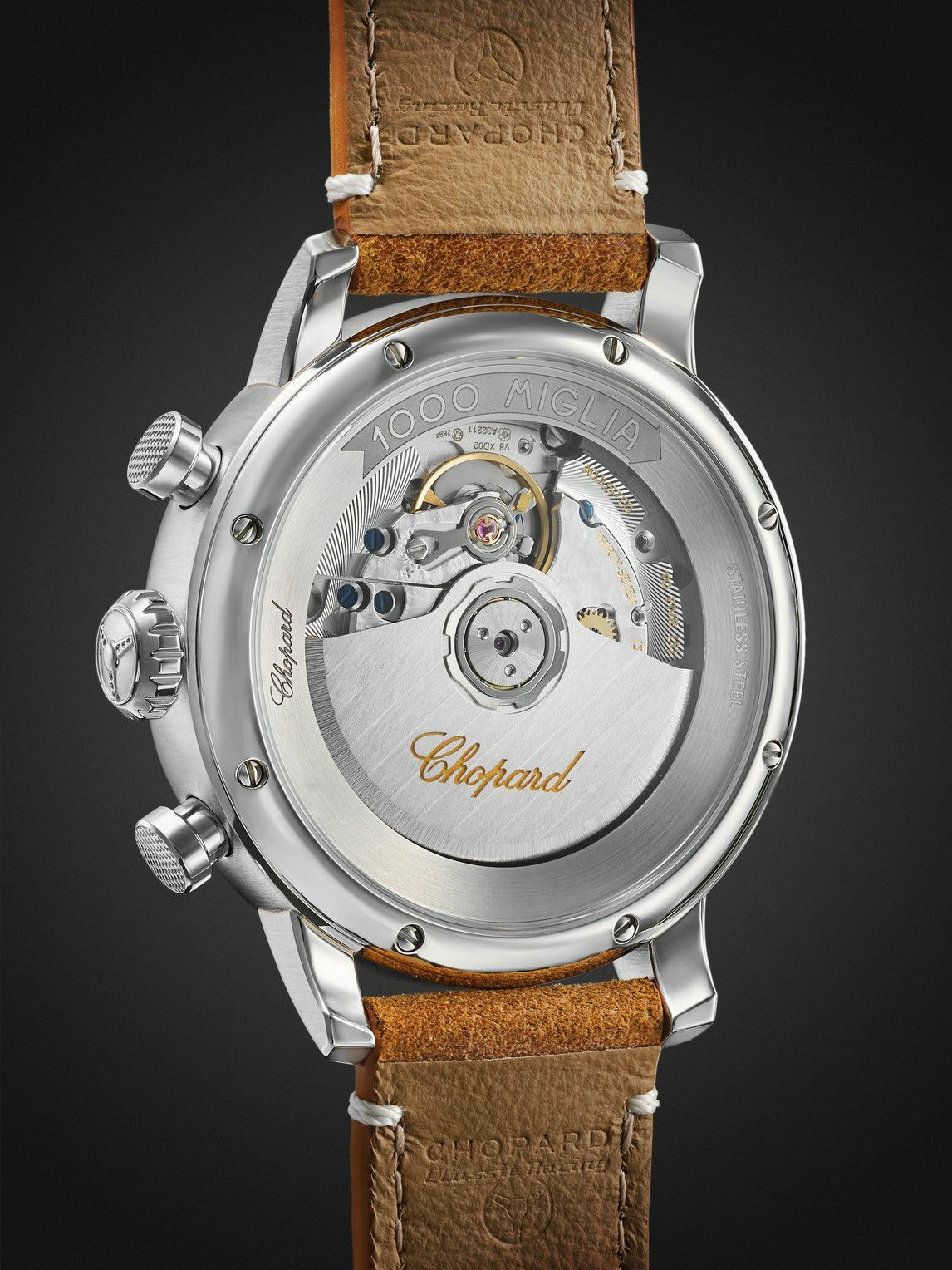 Chopard - Mille Miglia Classic Automatic Chronograph 40.5mm Stainless Steel and Leather Watch, Ref. No. 168619-3004