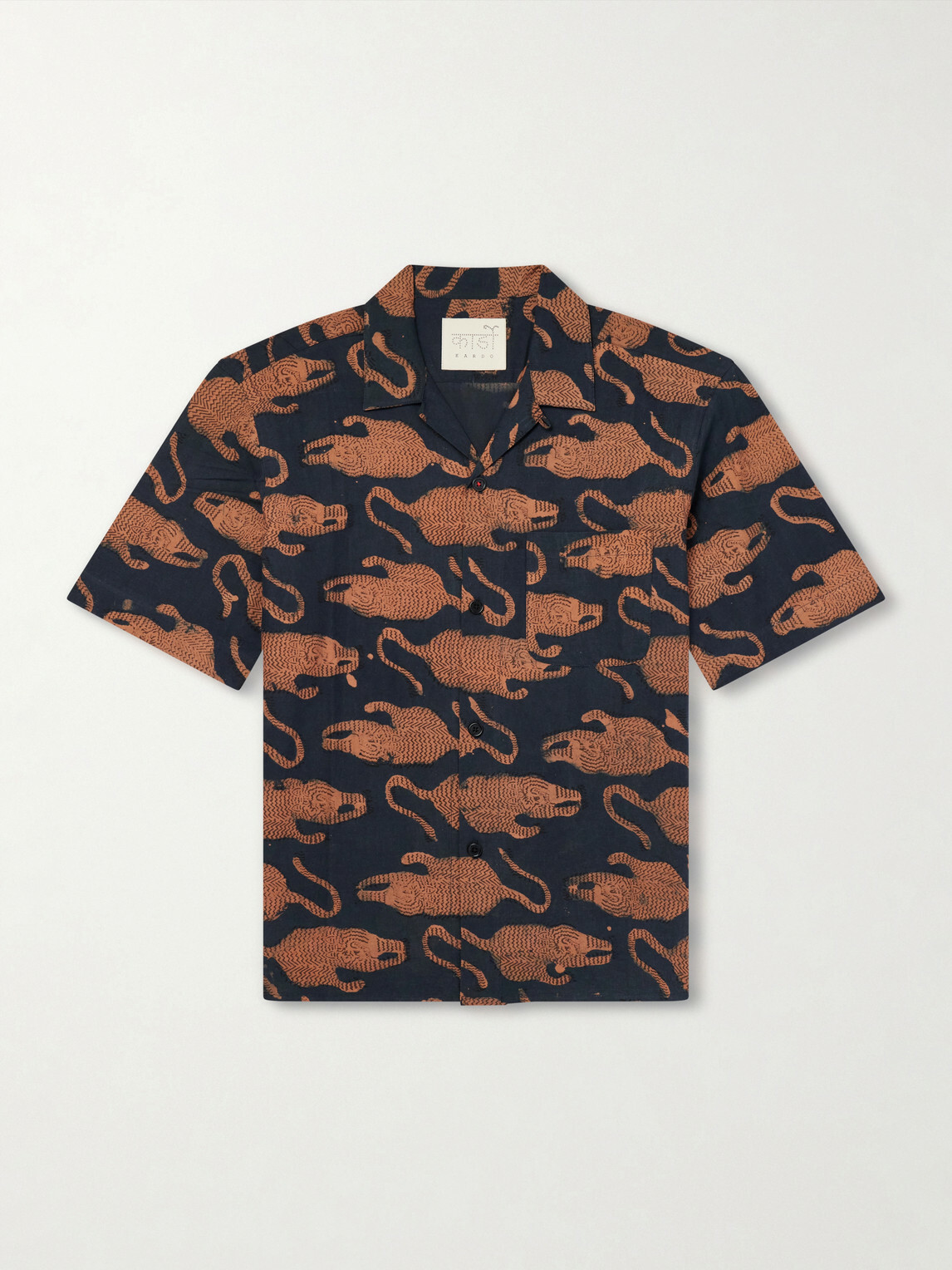 Kardo - Ronen Printed Cotton Shirt - Black