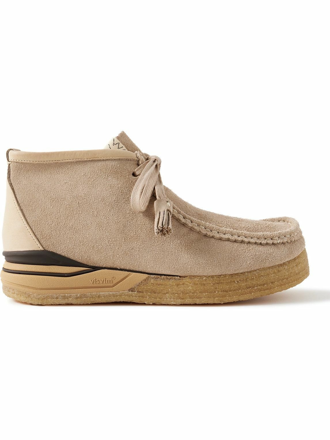 Visvim - Beuys Leather-Trimmed Suede Desert Boots - Neutrals Visvim