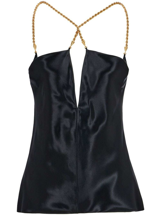Photo: FERRAGAMO - Satin Sleeveless Top