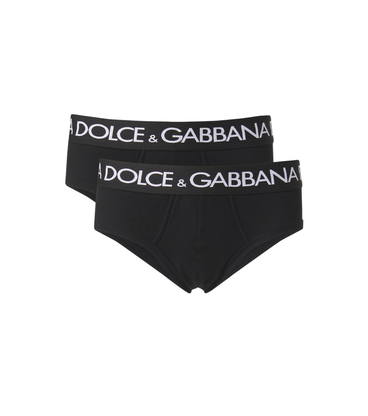 Photo: Dolce&Gabbana Set of 2 cotton-blend jersey briefs