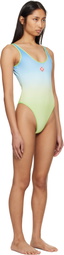 Casablanca Blue & Green Gradient Swimsuit