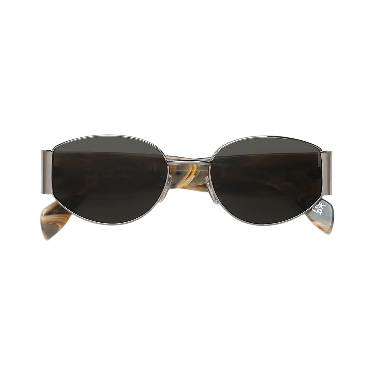 Retrosuperfuture X Boogie Silver Green Sunglasses