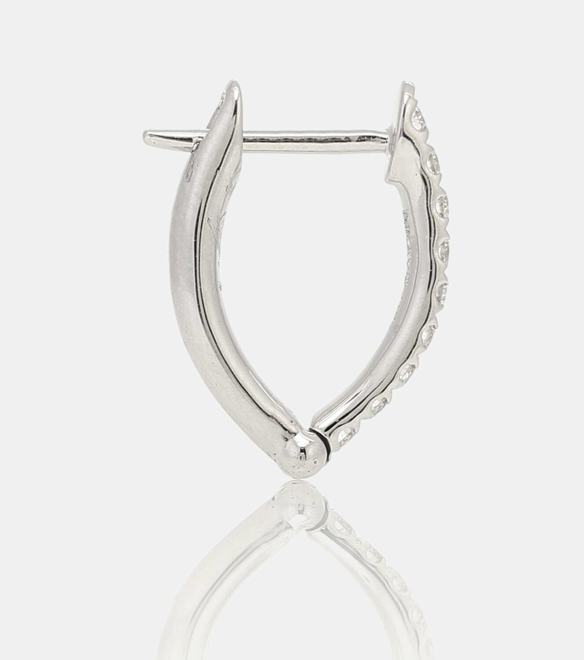 Melissa Kaye Cristina Small 18kt white gold earrings with diamonds